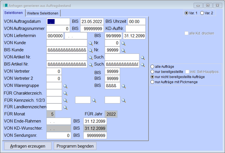 AnfragenGnerierenAuftragsbestand