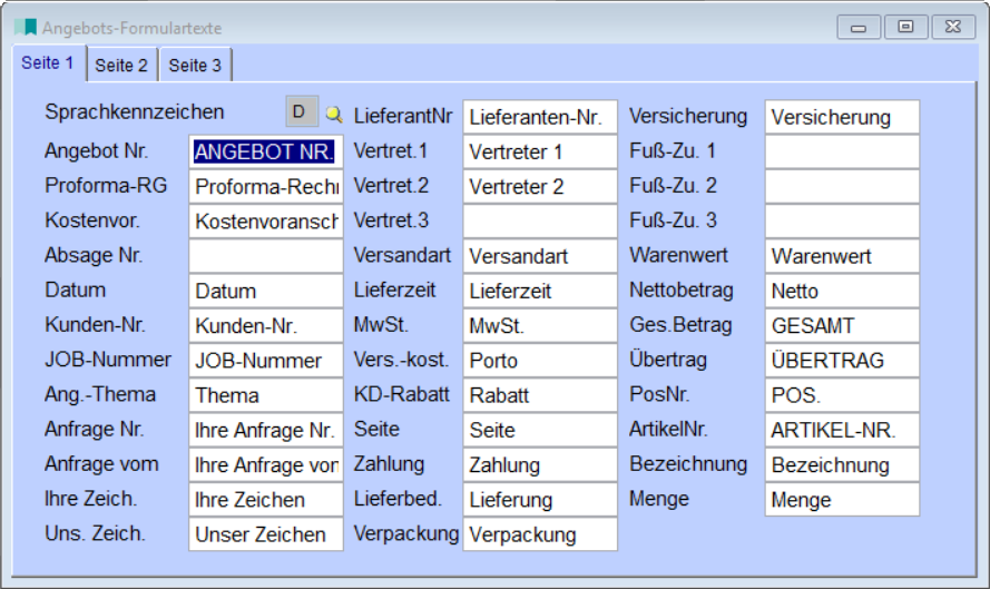 AngebotsFormulartexte
