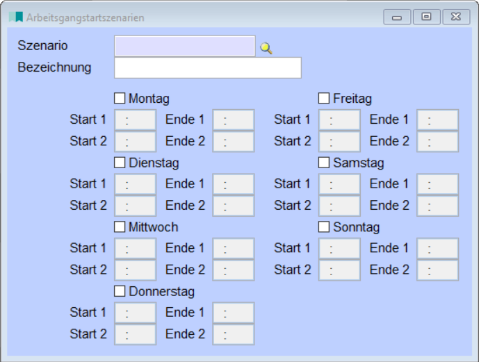 Arbeitsgangstartszenarien