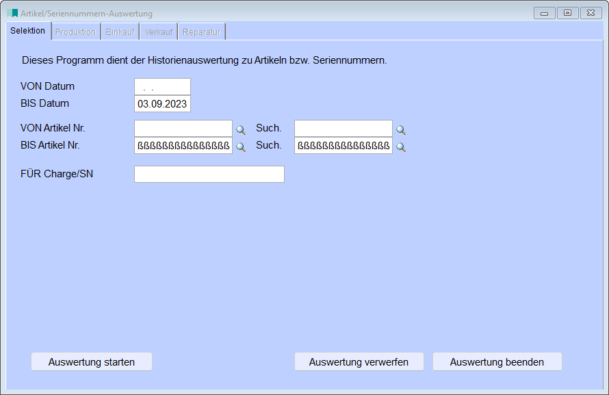 ArtikelSeriennummernAuswertung