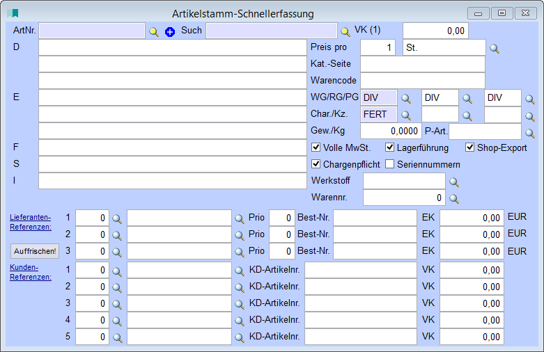 ArtikelstammSchnellerfassung1