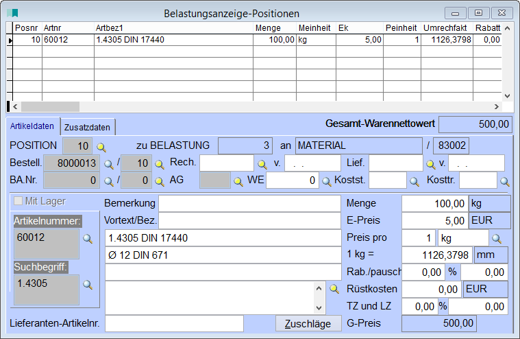 BelastungsanzeigePositionen
