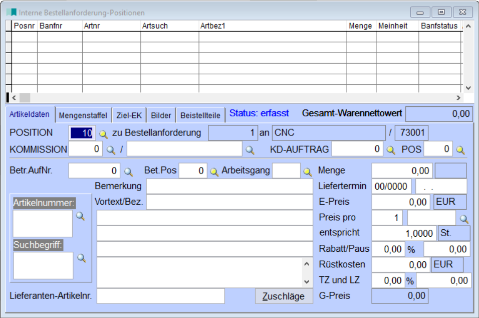 BestellanfragenPositionen