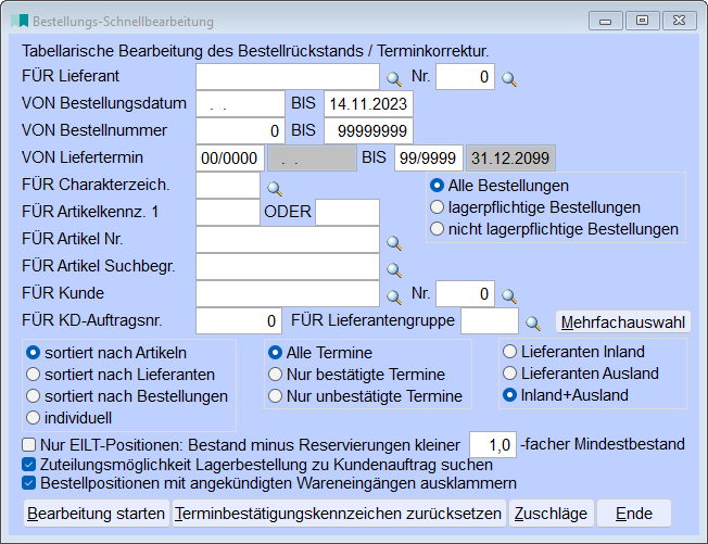 BestellungsSchnellbearbeitung