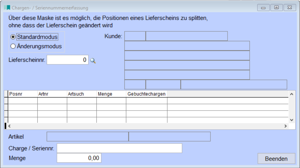 ChargenSeriennummernerfassung