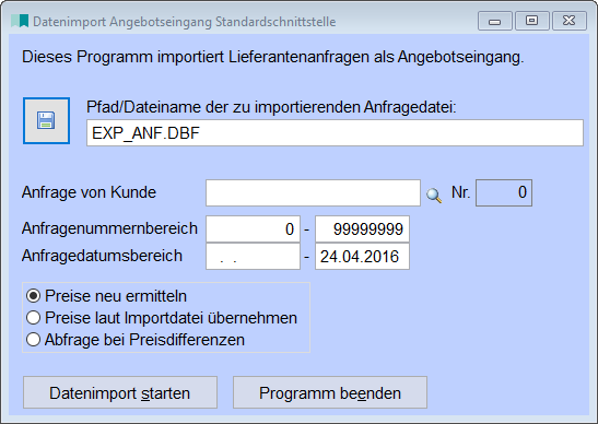DatenimportAngebotseingang