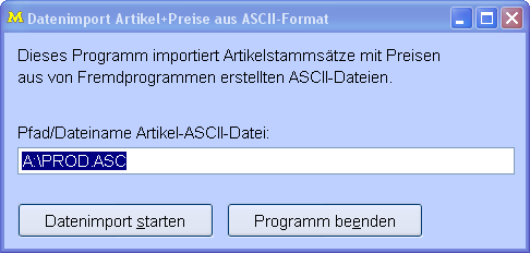 DatenimportArtikelPreiseASCII