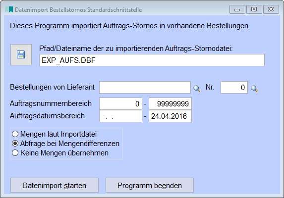 DatenimportBestellstornos