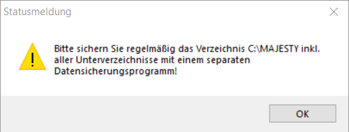 Datensicherungshinweis