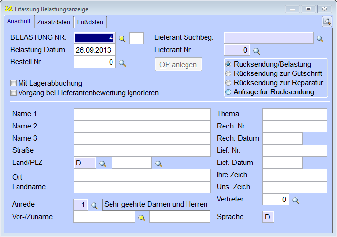 ErfassungBelastungsanzeige