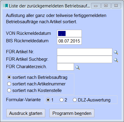 ListeZurückgemeldeteAufträge
