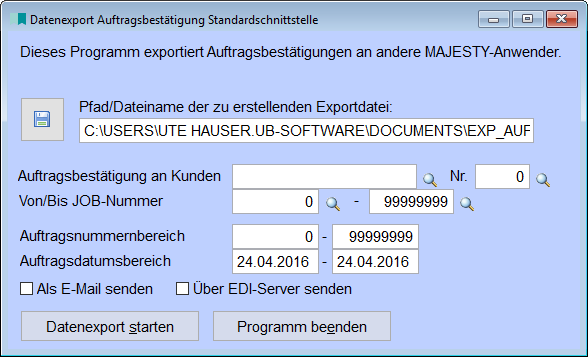 DatenexportAuftragsbestätigung
