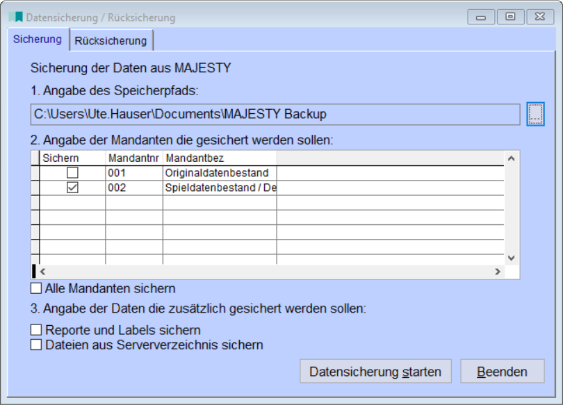 DatensicherungRücksicherung