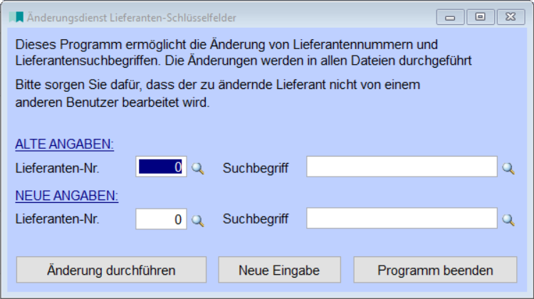 ÄnderungsdienstLieferantenSchlüsselfelder
