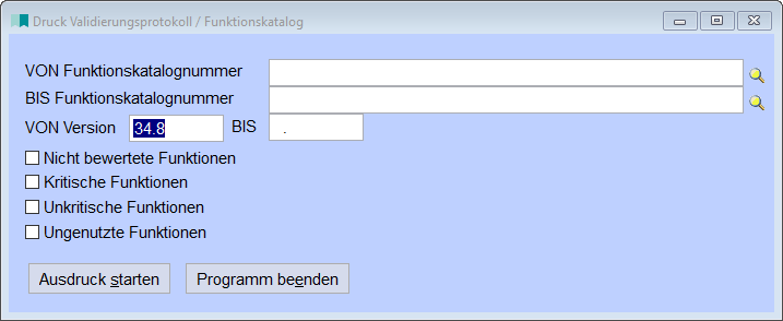 Druck Validierungsprotokoll