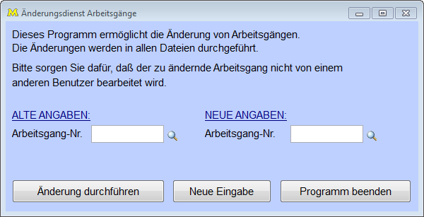 ÄnderungsdienstArbeitsgänge