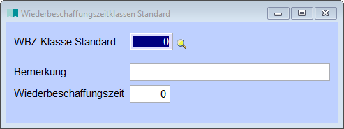 Wiederbeschaffungszeitklassen Standard