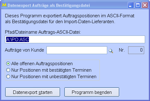 DatenexportAufträgeBestätigungsdatei