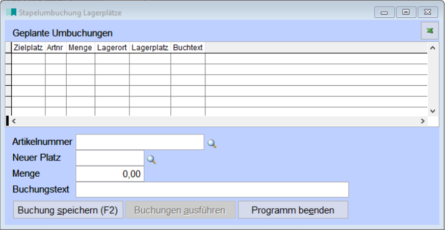 StapelumbuchungLagerplätze