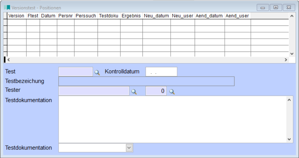Versionstest Positionserfassung