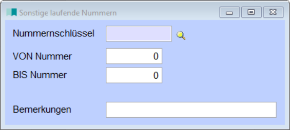 sonstige laufende Nummern