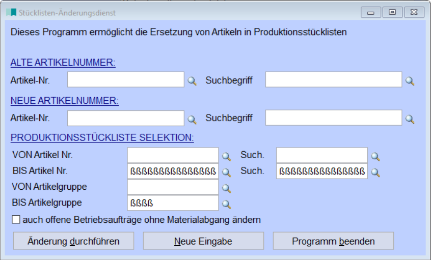 StücklistenÄnderungsdienst
