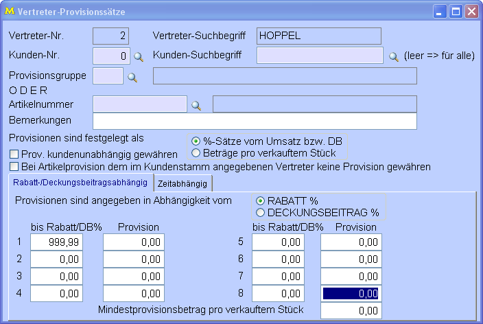 VertreterProvisionssätze