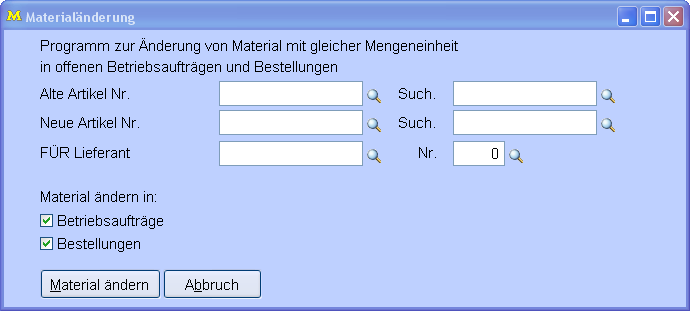 Materialänderung