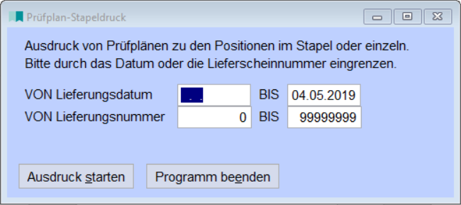 PrüfplanStapeldruck