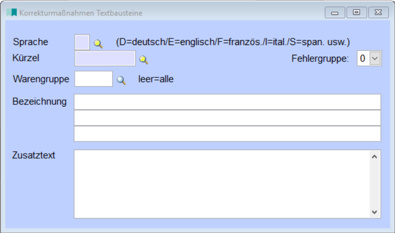 KorrekturmaßnahmenTextbausteine