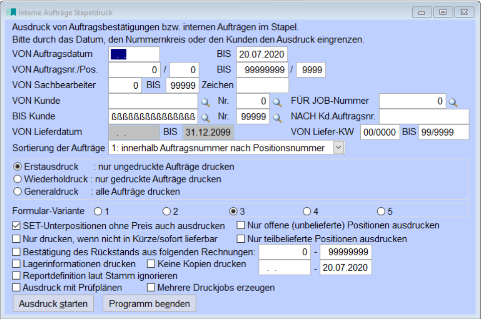 InterneAufträgeStapeldruck
