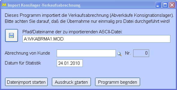 ImportKonsilagerVerkaufsabrechnung
