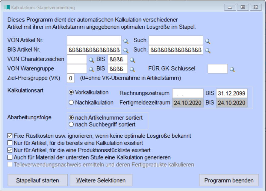 KalkulationsStapelverarbeitung