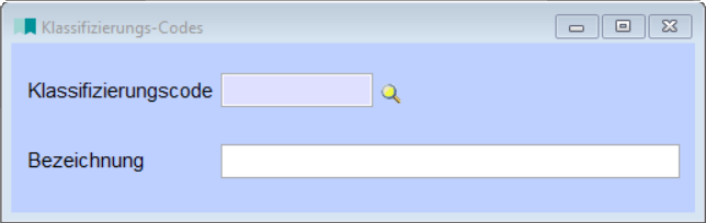 Klassifizierungs-Codes