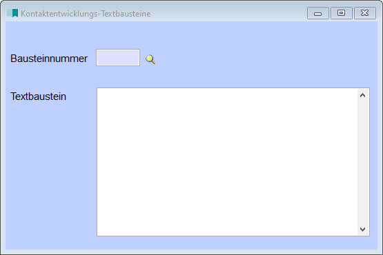 Kontaktentwicklungs-Textbausteine
