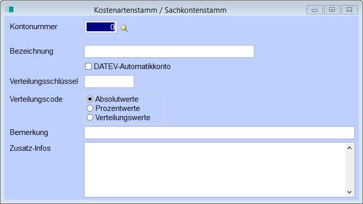 KostenartenstammSachkontenstamm