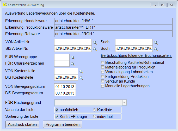 KostenstellenAuswertung