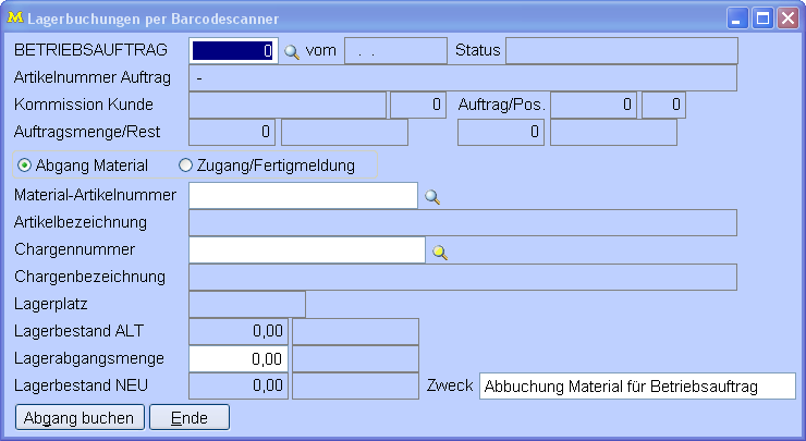 LagerbuchungenBarcodescanner