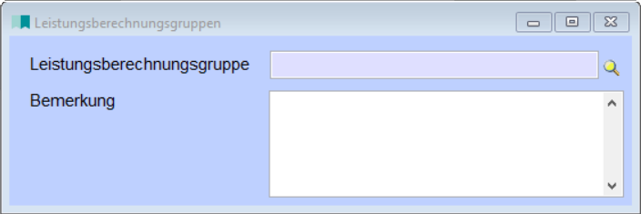 Leistungsberechnungsgruppen