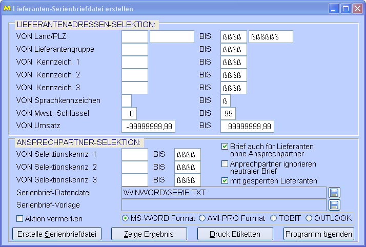 LieferantenSerienbriefdateiErstellen
