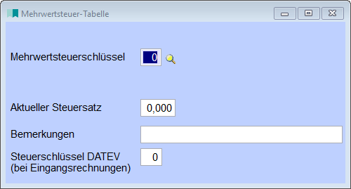 MehrwertsteuerTabelle
