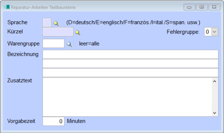 ReparaturArbeitenTextbausteine