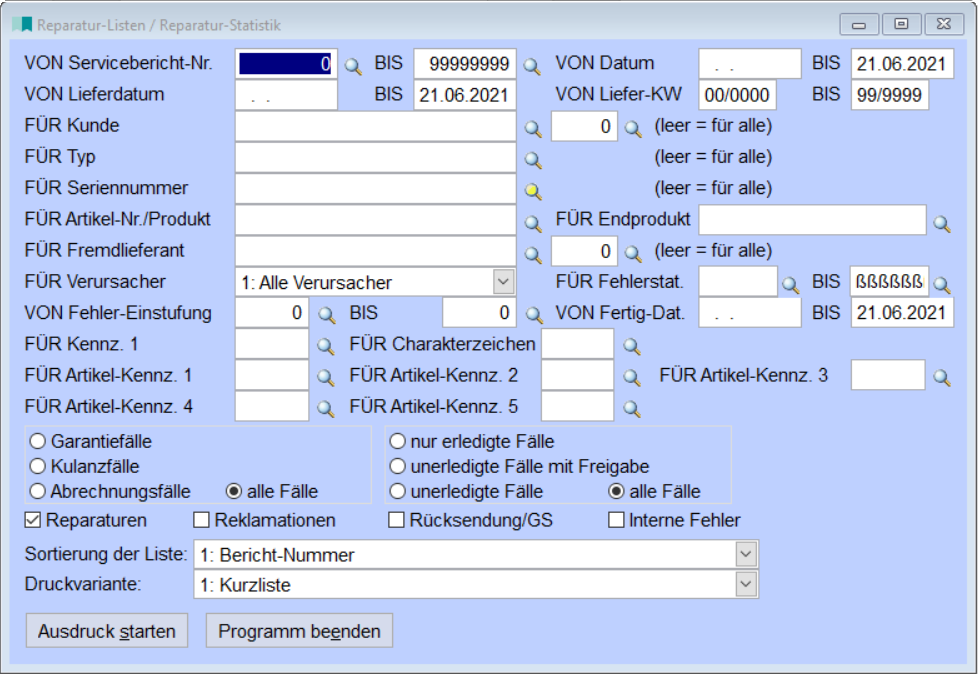 ReparaturListenReparaturStatistik