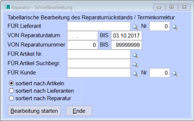ReparaturSchnellbearbeitung