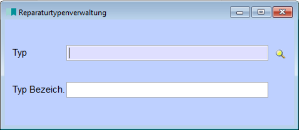Reparaturtypenverwaltung