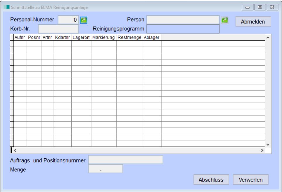 SchnittstelleELMAReinigungsanlage