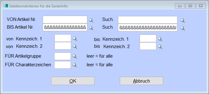 SelektionskriterienSerieninfo