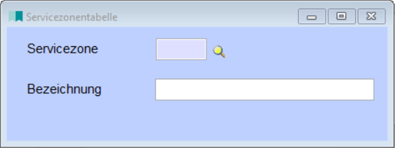 Servicezonentabelle