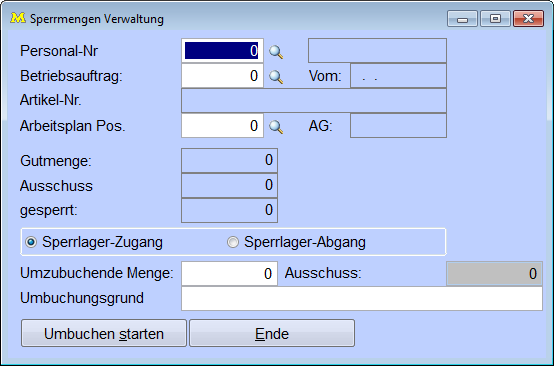 SperrmengenVerwaltung