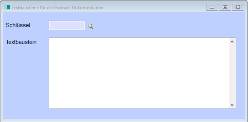 TextbausteineProduktDokumentation